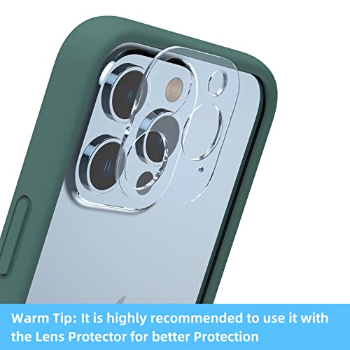 K TOMOTO Compatible iPhone 13 Pro Max Bumper Case (6.7 Inch), Liquid Silicone Bumper Case [Shock-Absorb] [Raised Edge Protection] [Drop Protection] [Silky and Soft Touch] Frame Bumper Case, Pine Green