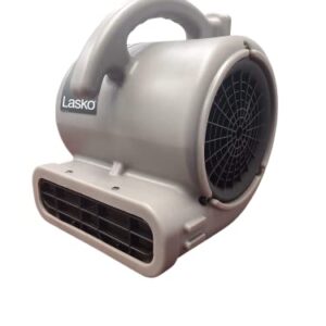 Lasko Super Fan Max Air Mover for Janitorial Water Damage Restoration Stackable Carpet Dryer Floor Blower Fan, Grey