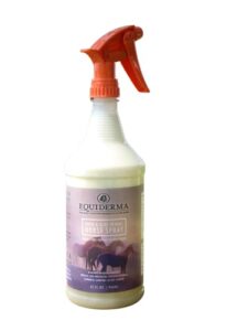 tack shack of ocala equiderma products- equiderma skin lotion, equiderma dry shampoo, equiderma outdoor spray- coat care products for horses (equiderma outdoor spray)