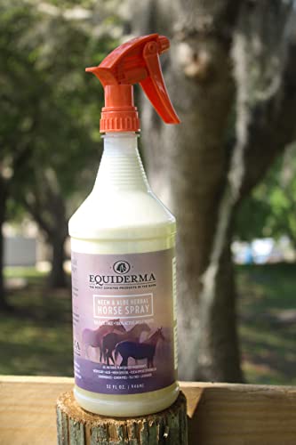 Tack Shack of Ocala Equiderma Products- Equiderma Skin Lotion, Equiderma Dry Shampoo, Equiderma Outdoor Spray- Coat Care Products for Horses (Equiderma Outdoor Spray)