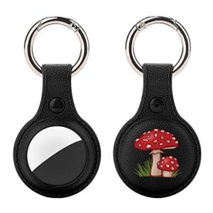 magic mushrooms cute case compatible for airtag protective cover holder with keychain 1pc