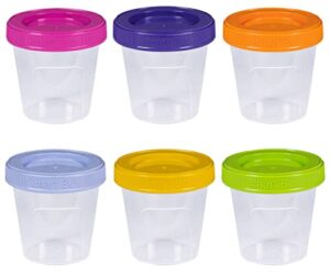 arno food containers screw seal lid twist top storage organizer twist cap 11.8 oz set of 6 bpa free