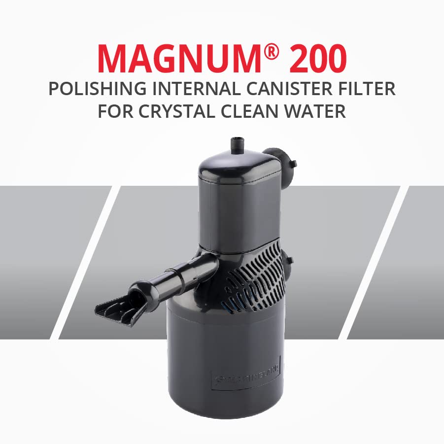 MarineLand Magnum 200 Polishing Internal Canister Filter for 60 Gallons, Crystal Clean Water