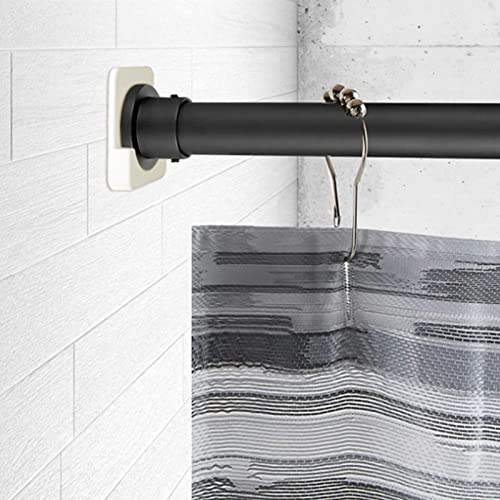 DEFUTAY 2 Pack Shower Curtain Rod Mount Holder, Shower Rod Mount Retainer Wall Mount Holder with Drilled Holes and Screws, Suit for Shower Curtain Rod (Rod Not Included) (White)