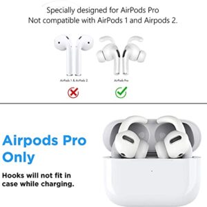 California JOS 2 Pair AirPods Pro Ear Hooks Covers Accessories Compatible with Apple AirPods Pro (Transparent)