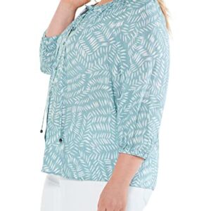 NIC+ZOE Women's Plus Size in Stitches TOP, Blue Multi, 3X