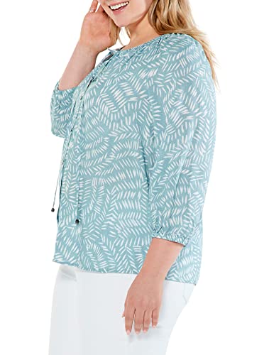 NIC+ZOE Women's Plus Size in Stitches TOP, Blue Multi, 3X