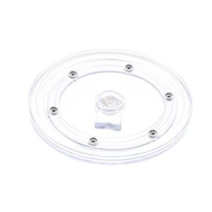 kepfire clear acrylic lazy susan turntable 7 inch organizer ball bearing revolving display base kitchen spice rack cake makeup table decorating