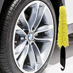 NOLITOY Wheel Cleaner Brush Tire Cleaning Brush 2Pcs Car Wheels Rim Cleaning Brush Soft Bristle Detailing Brushes Reaching Deep Cleaner Tool for Car Vehicle Wheel Cleaner Brush Wheel Cleaning Brush