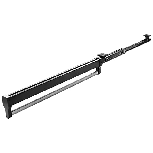 NERILEE 21.6" Heavy Duty Pull-Out Closet Valet Rod Adjustable Wardrobe Clothing Rail Top Mount Wardrobe Hanger Rack Bar Ball Bearing Slide