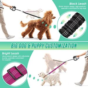 AUTOWT Two Dog Lead, 2 in 1 Upgraded Double Dog Leash Attachment Combine Adjustable Strap and Shock Absorbing Bungee No Tangle Dual Training Splitter for Different Size Dogs