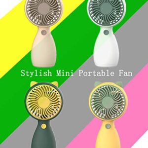 Aheadife Handheld Mini Fan,Portable USB Rechargeable Fan,Small Personal Fan Pocket Desktop Table Quiet Hand Fan with Strong