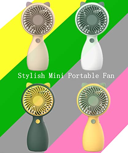 Aheadife Handheld Mini Fan,Portable USB Rechargeable Fan,Small Personal Fan Pocket Desktop Table Quiet Hand Fan with Strong