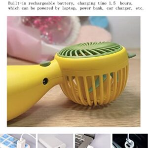 Aheadife Handheld Mini Fan,Portable USB Rechargeable Fan,Small Personal Fan Pocket Desktop Table Quiet Hand Fan with Strong