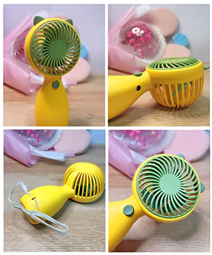 Aheadife Handheld Mini Fan,Portable USB Rechargeable Fan,Small Personal Fan Pocket Desktop Table Quiet Hand Fan with Strong