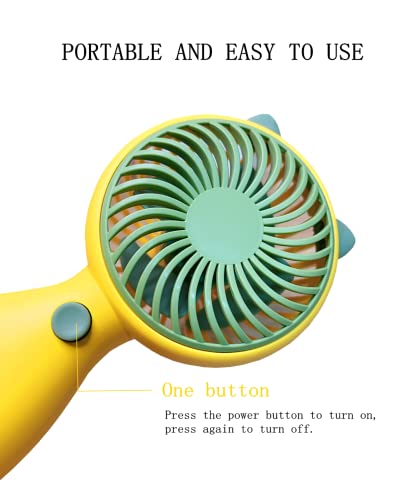 Aheadife Handheld Mini Fan,Portable USB Rechargeable Fan,Small Personal Fan Pocket Desktop Table Quiet Hand Fan with Strong