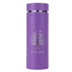 50 lbs small tree of life eco scattering urns – biodegradable scatter tube for ashes - cremation urns for human ashes - urns for ashes male female (purple tree(set of 1))