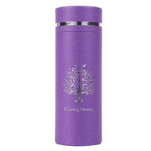 50 lbs Small Tree of Life Eco Scattering Urns – Biodegradable Scatter Tube for Ashes - Cremation Urns for Human Ashes - Urns for Ashes Male Female (Purple Tree(Set of 1))