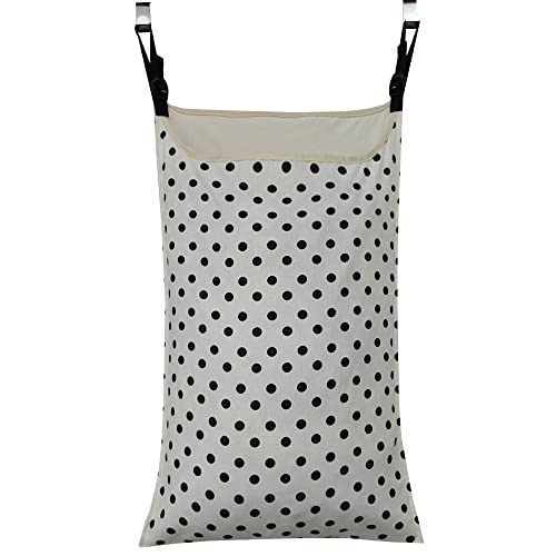 HDHYK Adjustable Space Saving Door Hanging Laundry Hamper Bag Dorm Laundry Bag,Wide Open Top Over The Door Laundry Hamper with Free Hanging Hooks