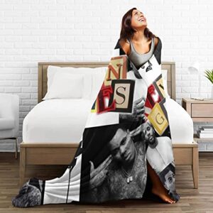 Blanket Flannel Fleece Micro Throw Blanket All Seasons Lightweight Air Conditioner Super Blanket for Living Room/Bedroom/Sofa/Camping 50"x40"