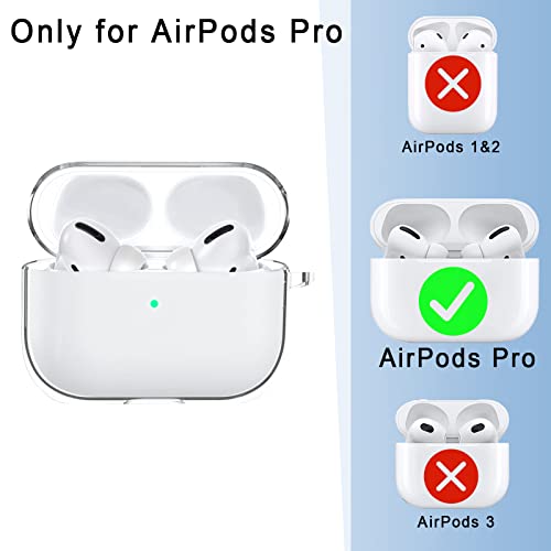 13in1 Clear for AirPods Pro Case Cover Accessories Set Kit, TPU Soft Silicone Protective Case for Apple AirPod Pro Charging Case with Keychain Compatible with Apple AirPod Pro Case Transparent 2019