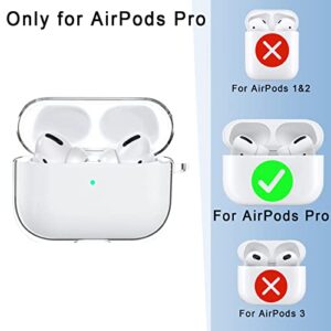 13in1 Clear for AirPods Pro Case Cover Accessories Set Kit, TPU Soft Silicone Protective Case for Apple AirPod Pro Charging Case with Keychain Compatible with Apple AirPod Pro Case Transparent 2019