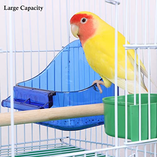 Large Capacity Bird Cage Feeder Parret Hanging Seed Feeder Box Bird Dishes Cage Bowl for Cage