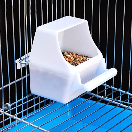 2Pcs Bird Cage Feeder Removable Parret Hanging Seed Feeder Bird Dishes cage Bowl for Cage Finch Cockatiel Conure Parakeet Lovebird