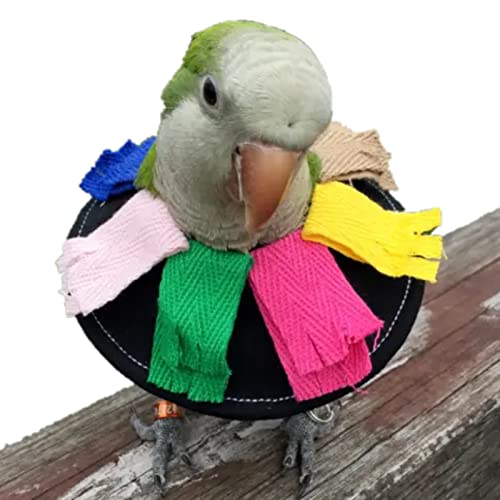 Adjustable Bird Collar Anti Bite Elizabethan Recovery Cone, Bird Neck Protector for Feather Plucking, Skin-Friendly Bird Neckwear Full Body Shield for Parakeet Conure Cockatiel (M)