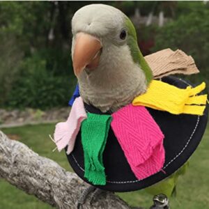 Adjustable Bird Collar Anti Bite Elizabethan Recovery Cone, Bird Neck Protector for Feather Plucking, Skin-Friendly Bird Neckwear Full Body Shield for Parakeet Conure Cockatiel (M)