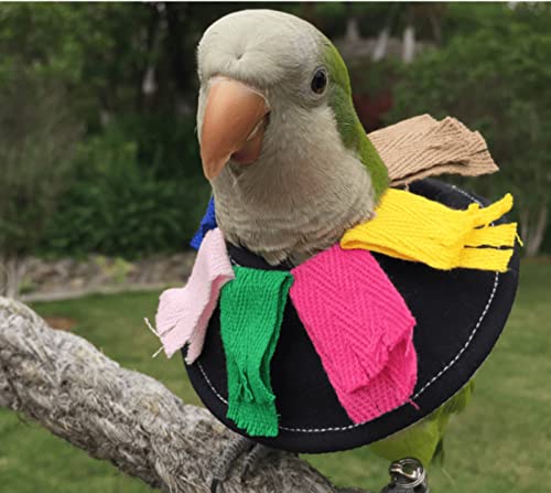 Adjustable Bird Collar Anti Bite Elizabethan Recovery Cone, Bird Neck Protector for Feather Plucking, Skin-Friendly Bird Neckwear Full Body Shield for Parakeet Conure Cockatiel (M)