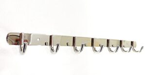 wall hooks for hanging | wall hanger heavy duty | stainless steel coat hooks wall mounted | towel hooks for bathrooms 19 inch 7 hooks