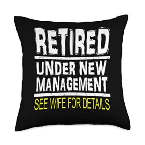 elderly gag gift senior citizen funny funny man men dad retirement party lover humor throw pillow, 18x18, multicolor