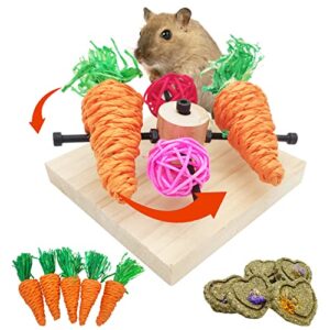 bnosdm hamster wooden foraging toy for hamster enrichment toys interactive toys for bunnies guinea pig puzzle toy bunny treat puzzle for dwarf hamsters guinea pigs rats rabbits chinchillas