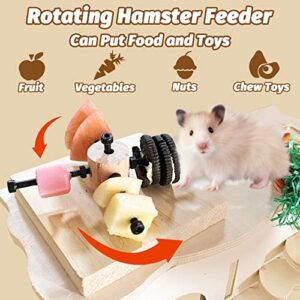 BNOSDM Hamster Wooden Foraging Toy for Hamster Enrichment Toys Interactive Toys for Bunnies Guinea Pig Puzzle Toy Bunny Treat Puzzle for Dwarf Hamsters Guinea Pigs Rats Rabbits Chinchillas