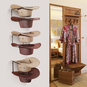 Taozun Cowboy Hat Rack Organizer - 6 Pieces DIY Hangers for Wall Display