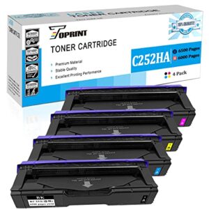 4 colors compatible toner cartridges print cartridges sp c252 c262 c252ha c262ha high capacity 6500 pages for black & 6000 pages for cmy toprint for ricoh sp c252dn c252sf c262dnw c262sfnw printers