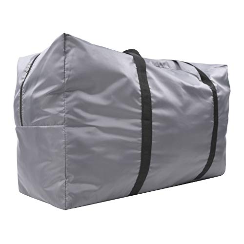 29.5x17.7x11.8in Large Storage Bag Polyester Foldable Carry Bag with Zippers and Handles Travel College Tote for Clothes Comforters Pillow Kayaks Gas Fishing Boats Rubber Boats(Gray)