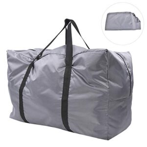 29.5x17.7x11.8in Large Storage Bag Polyester Foldable Carry Bag with Zippers and Handles Travel College Tote for Clothes Comforters Pillow Kayaks Gas Fishing Boats Rubber Boats(Gray)