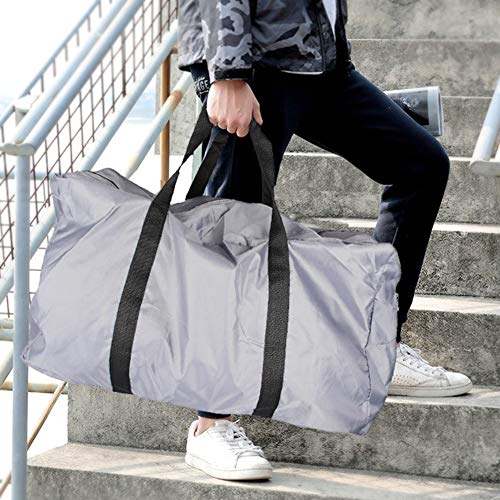 29.5x17.7x11.8in Large Storage Bag Polyester Foldable Carry Bag with Zippers and Handles Travel College Tote for Clothes Comforters Pillow Kayaks Gas Fishing Boats Rubber Boats(Gray)