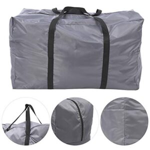 29.5x17.7x11.8in Large Storage Bag Polyester Foldable Carry Bag with Zippers and Handles Travel College Tote for Clothes Comforters Pillow Kayaks Gas Fishing Boats Rubber Boats(Gray)