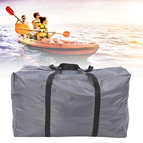 29.5x17.7x11.8in Large Storage Bag Polyester Foldable Carry Bag with Zippers and Handles Travel College Tote for Clothes Comforters Pillow Kayaks Gas Fishing Boats Rubber Boats(Gray)