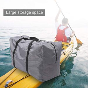 29.5x17.7x11.8in Large Storage Bag Polyester Foldable Carry Bag with Zippers and Handles Travel College Tote for Clothes Comforters Pillow Kayaks Gas Fishing Boats Rubber Boats(Gray)