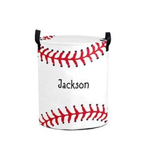 baseball stripe customized dirty clothes laundry basket with knitting handle dirty clother bag 19.69"(h) x 14.17"(w)