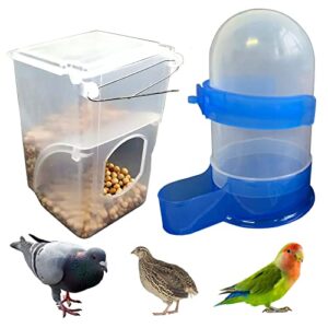 automatic pigeon bird feeder and water -parrot feeder water cage accessories supplies for parakeet canary cockatiel finch