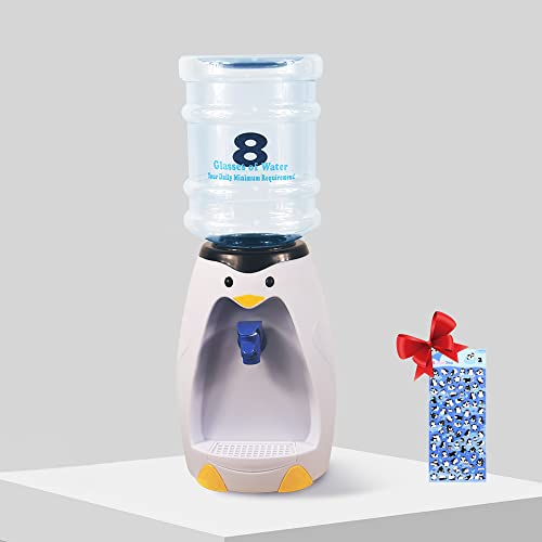 Mini Water Dispenser 2.5 Liters and 8 Glasses of Water. This Small Water Dispenser is Suitable for Libraries and Children's Room, Desk. It can be Used as a Toy or Gift for Children (White)