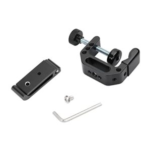 CAMVATE Foldable Wall Hanging Hook Heavy Duty (Black) For Tool Storage + C Clamp With 1/4" & 3/8" Mounting Points - 3093