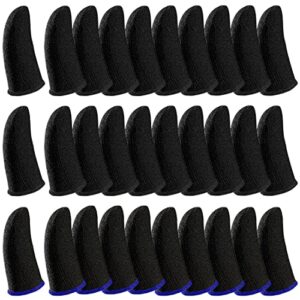 30 pcs gaming finger sleeves for mobile game, anti-sweat breathable seamless thumb finger sleeve for league of legend, pubg, rules of survival, knives out, fortnine
