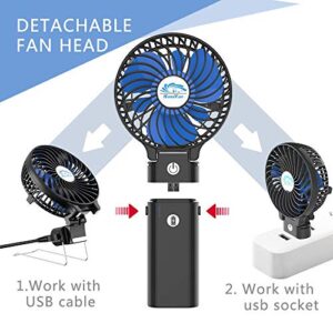 HandFan 5200mAh Portable Handheld Fan with Power Bank and Portable Handheld Rechargeable Fan