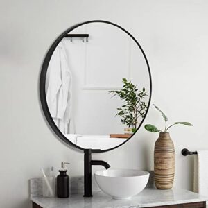 rozycher round mirror 24 inch, black circle mirror, round bathroom mirror for wall, wall mirror decor, black round mirror for bathroom, living room, bedroom, entryway, hallway, vanity, washroom